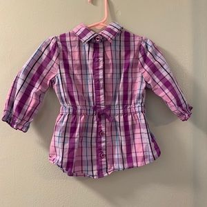 Purple plaid top